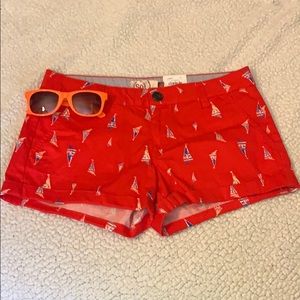 Sailboat Print Shorts